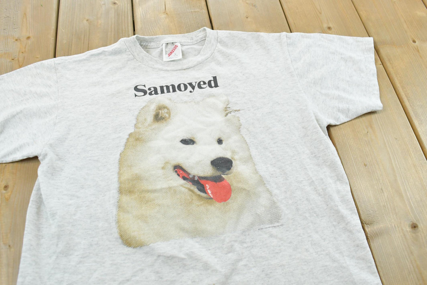 Vintage 1990 Samoyed Portrait T-Shirt Men's S