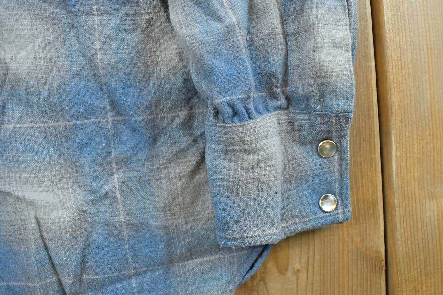 Vintage 1970s Pendleton Wool Western Flannel Snap Button Up Shirt Men's M