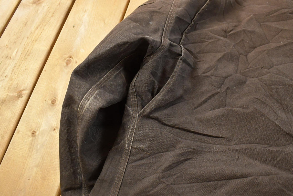 Vintage 1990s Carhartt Arctic Quilt Jacket – Distressed Tan Workwear Coat Men's XL