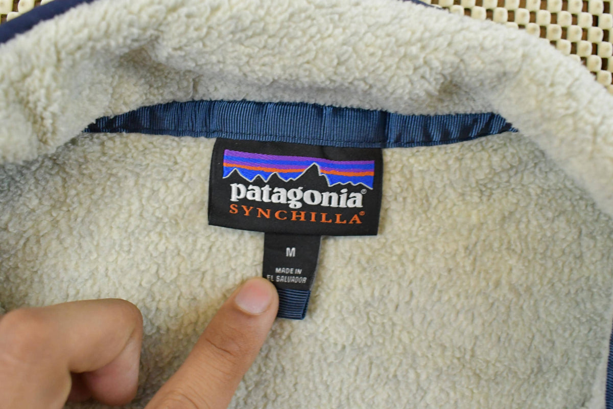Vintage 2000s Patagonia Synchilla Snap T Fleece Sweater Men's M / Outdoors / Y2K Sweater / Streetwear / Vintage Patagonia / Hiking