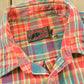 Vintage 1990s Boston Traders Plaid Flannel Button Up Shirt Men's M