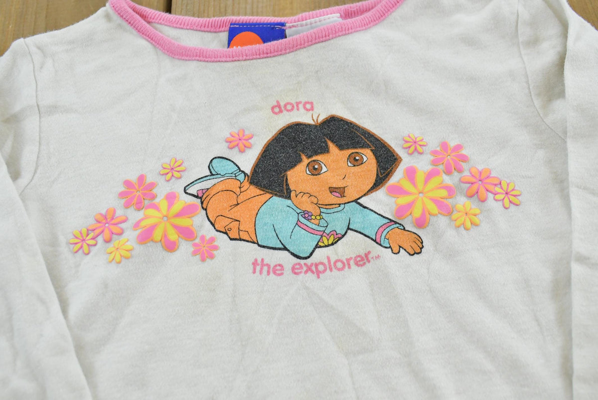 Vintage 2006 Nick Jr Dora The Explorer Long Sleeve T-Shirt Toddler 4T