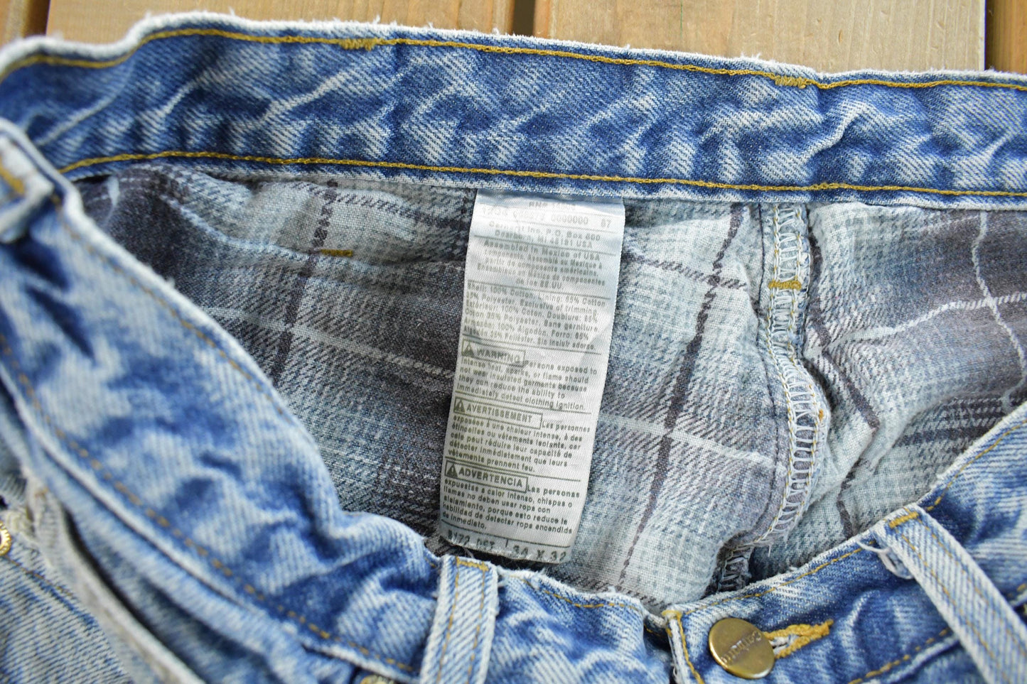 Vintage 1990s Carhartt Flannel Lined Denim Jeans Men's 32 x 32