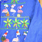 Vintage 90s Christmas Flamingo Knit Sweater, Funky Women's XL Pullover