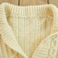 Vintage 1990s 100% Wool Cable Knit Cardigan Sweater Women's M