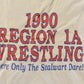 Vintage 1990 Region 1A Wrestling Long Sleeve Graphic T-Shirt Men's L