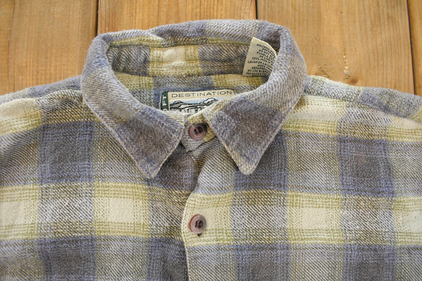 Vintage 1990s Above Sea Level Plaid Flannel Button Up Shirt Men's M