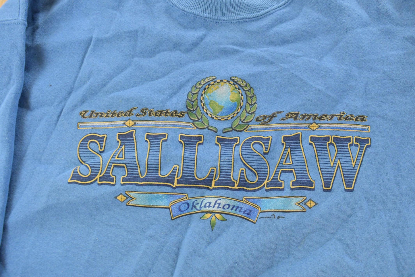 Vintage 1990s Sallisaw Oklahoma Souvenir Crewneck Sweatshirt Men's XL