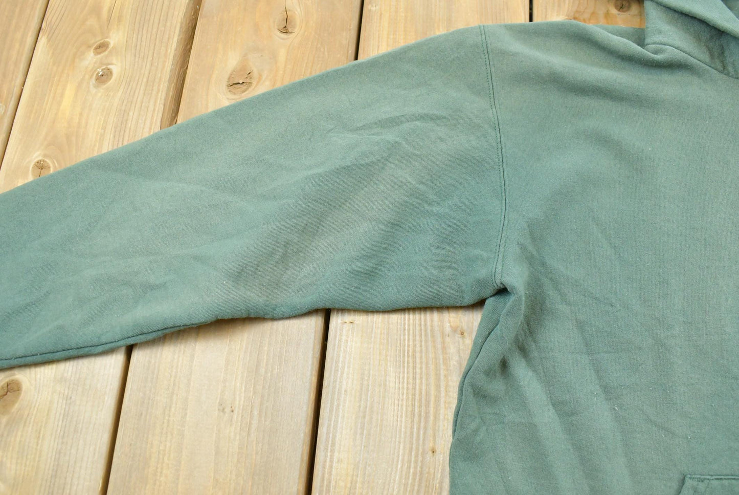 Vintage 2000s Champion Blank Green Full Zip Hoodie Sweatshirt Men's S