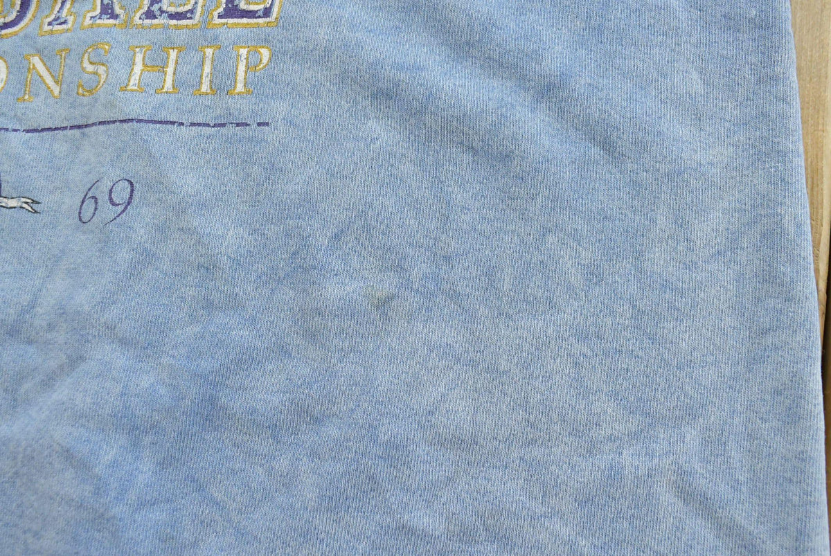 Vintage 1990s Thrashed Faded American Eagle Football Championship Crewneck Sweatshirt Men's XL