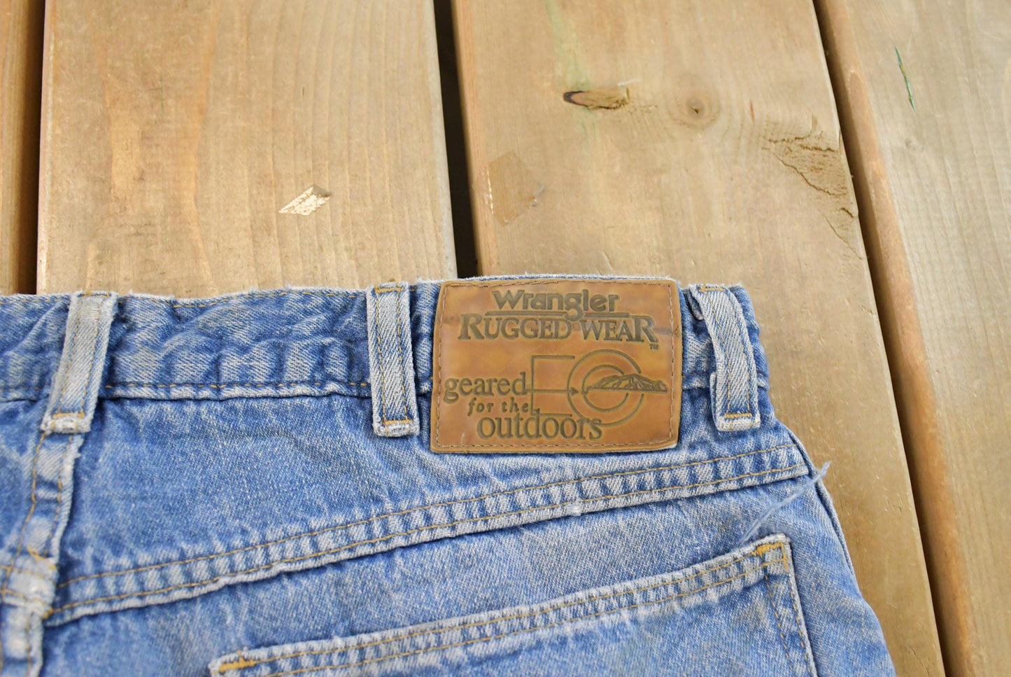 Vintage 1980s Wrangler Fleece Lined Patchwork Denim Jeans Men's 32 x 27