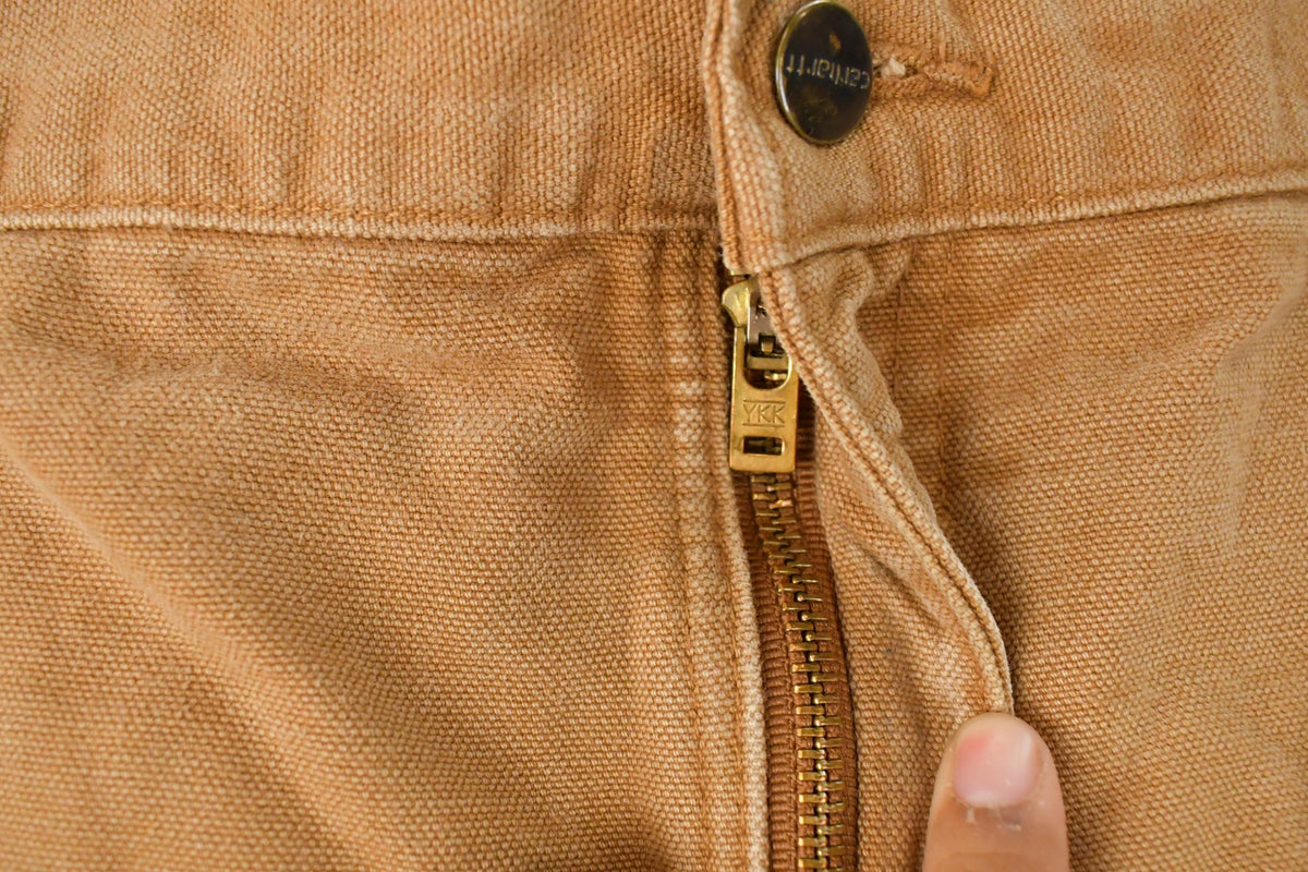 Vintage 2000s Carhartt Flannel Lined Canvas Work Pants Men's 37 x 28.5