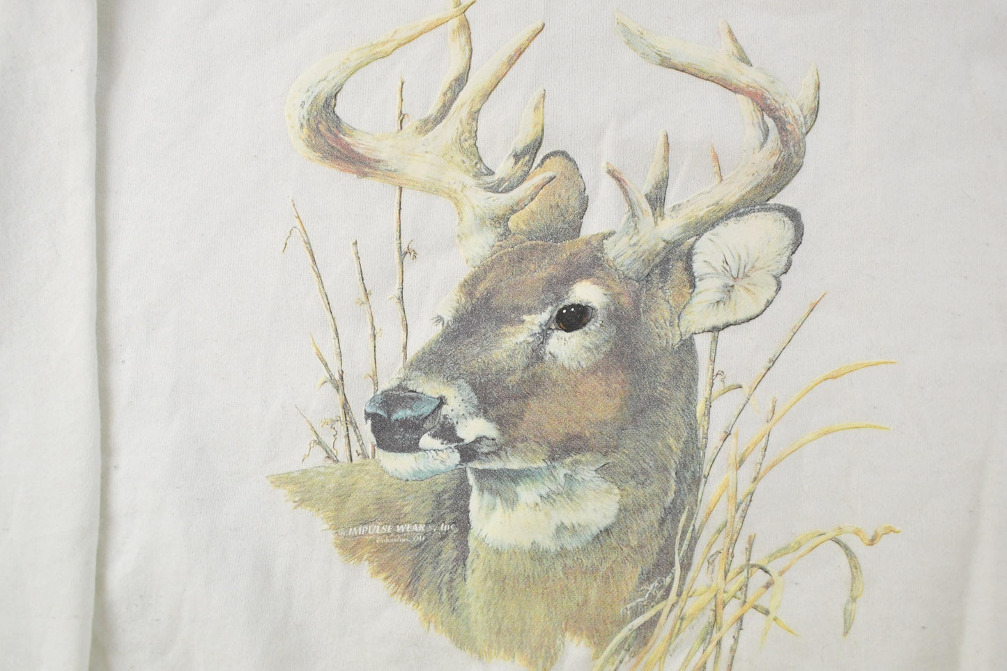 Vintage 1990s Deer Animal Hunting Graphic Souvenir Crewneck Sweatshirt Men's 2XL