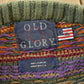 Vintage 1990s Old Glory Knit Cotton Striped Crewneck Sweater Men's XL