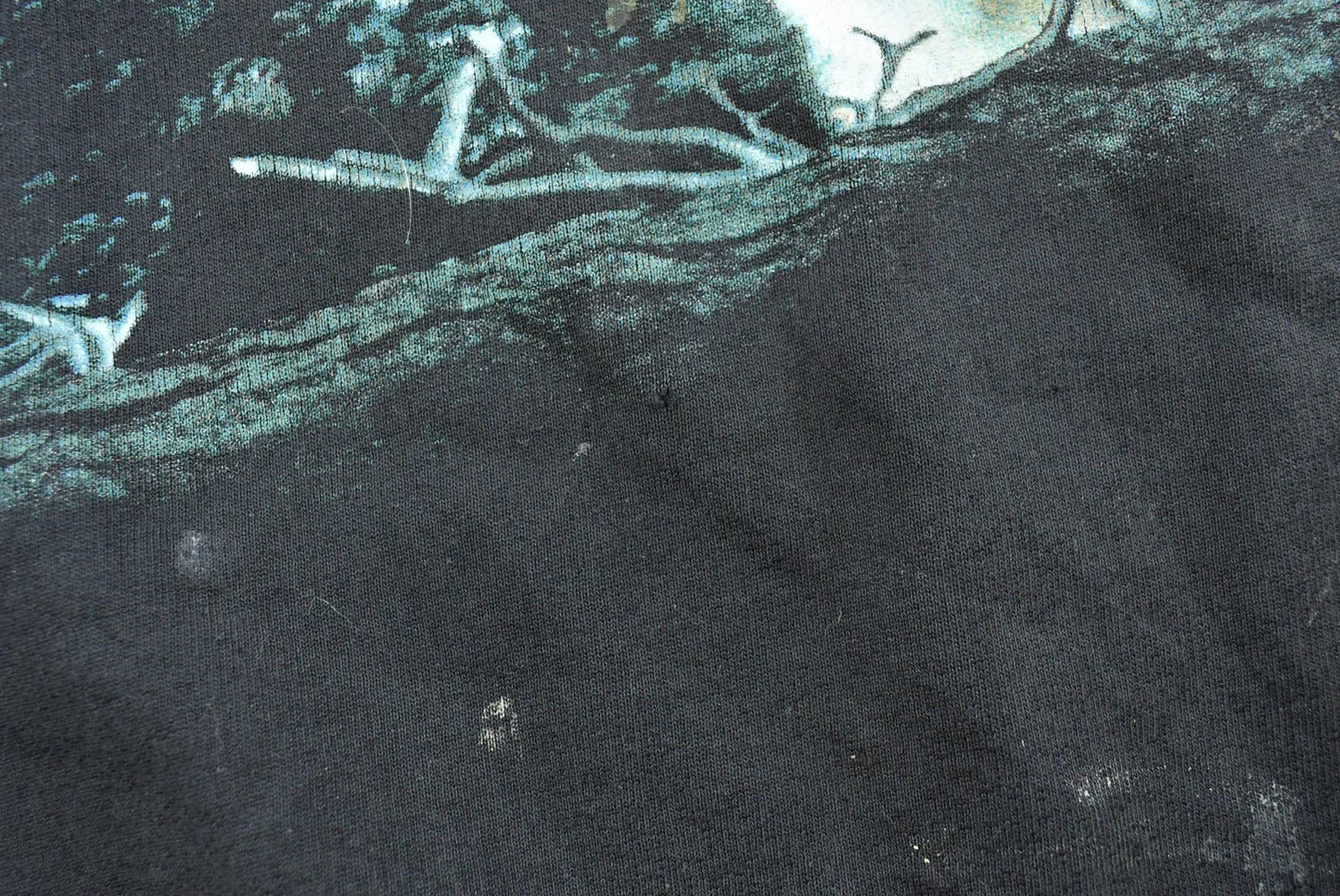 Vintage 1990s Wolf Theme All Over Print Henley Sweatshirt Men's XL
