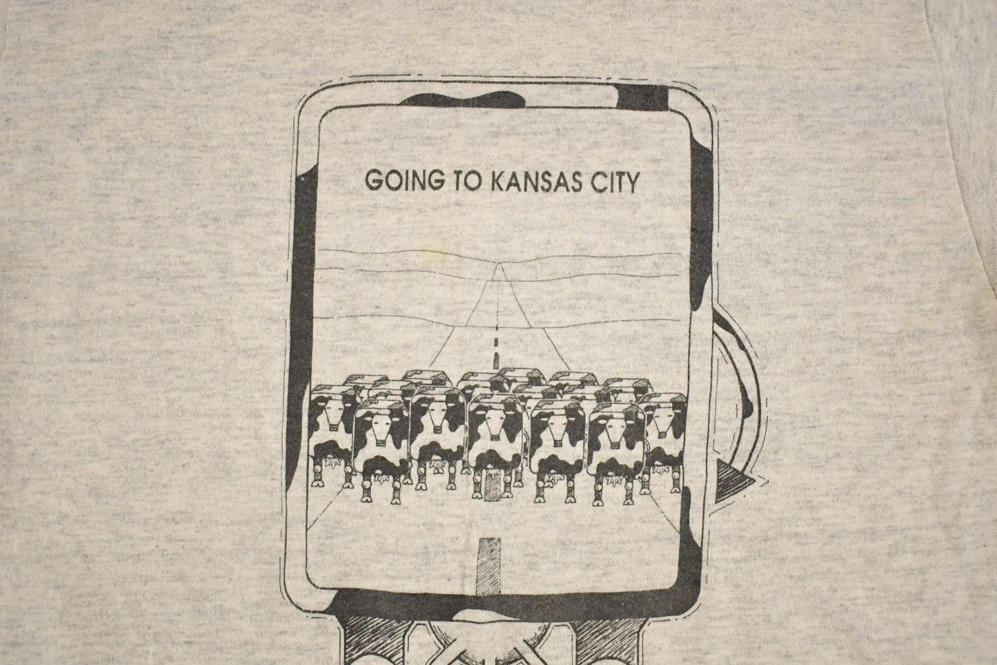 Vintage 1980's Going To Kansas Velva Sheen Souvenir Travel T-Shirt Men's M