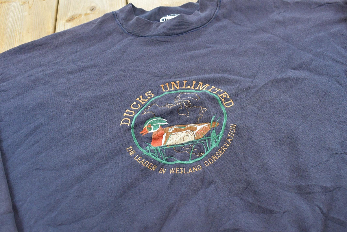 Vintage 1990s Ducks Unlimited Embroidered Crewneck Sweatshirt Men's XL