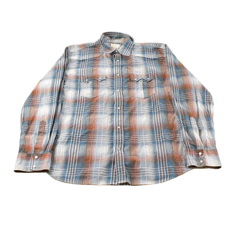 Vintage 2000s Wrangler Cowboy Cut Western Pearl Snap Shirt Men's XL