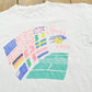 Vintage 1990s Nevele Country Club Ski Tennis Golf Diving Souvenir T-Shirt Men's M