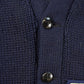 Vintage 1950s Lanza Sweater Collegiate Wool Knit Cardigan Sweater Men's S