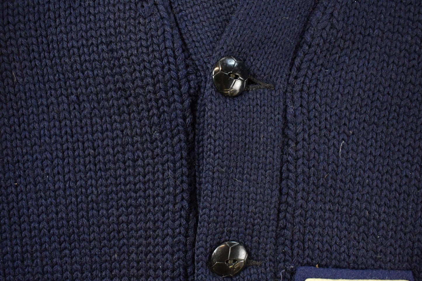 Vintage 1950s Lanza Sweater Collegiate Wool Knit Cardigan Sweater Men's S