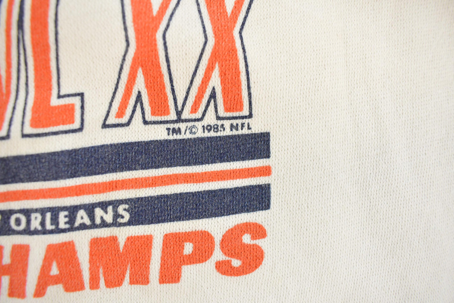 Vintage 1985 Chicago Bears Super Bowl XX 1985 NFC Champs Graphic Crewneck Sweatshirt Men's M