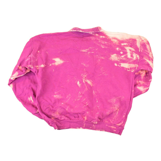 Vintage 1990s Tradewater Traders Collared Tie Dye Sweatshirt Women's Cropped L