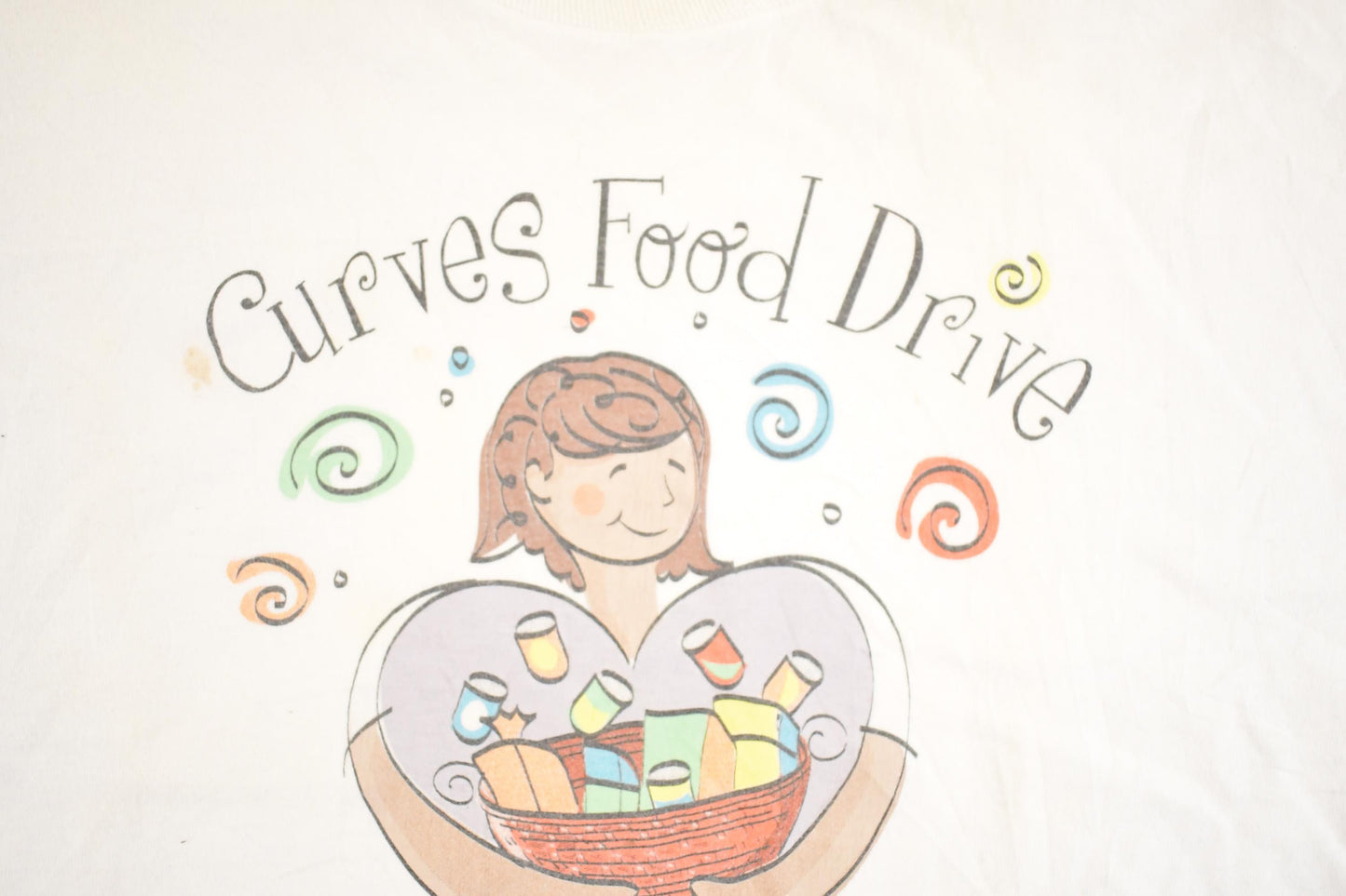 Vintage 1990's Curves Food Drive Souvenir Travel T-Shirt Women's XL