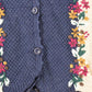 Vintage 1990s Christopher & Banks Hand Embroidered Floral Knit Cardigan Sweater Womens L