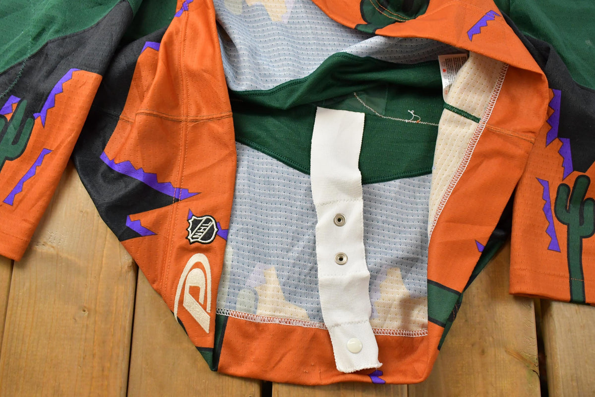Vintage 1990s Phoenix Coyotes Dan Focht Peyote Alternate NHL Hockey Jersey Men's 58 Men's 2XL