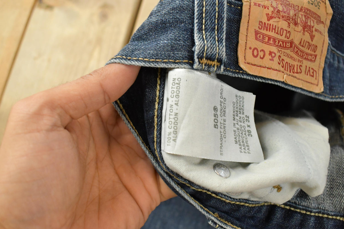 Vintage 2000s Levi's 505 Regular Straight Denim Jeans Men's 36 x 31