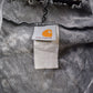 Vintage 1990s Distressed Carhartt Fur Lined Zip Up Hoodie Made In USA Size XL