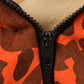 Vintage 1980s Lined Orange Woodland Camo Full Zip Hoodie Men's M
