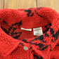 Vintage 1990s White Stag Autumn Fall Leaves Fleece Button Up Sweater Women's L
