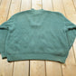 Vintage 1990s Eddie Bauer Henley Collar Quarter Button Cotton Knit Sweater Men's L / 90s Streetwear / Layering