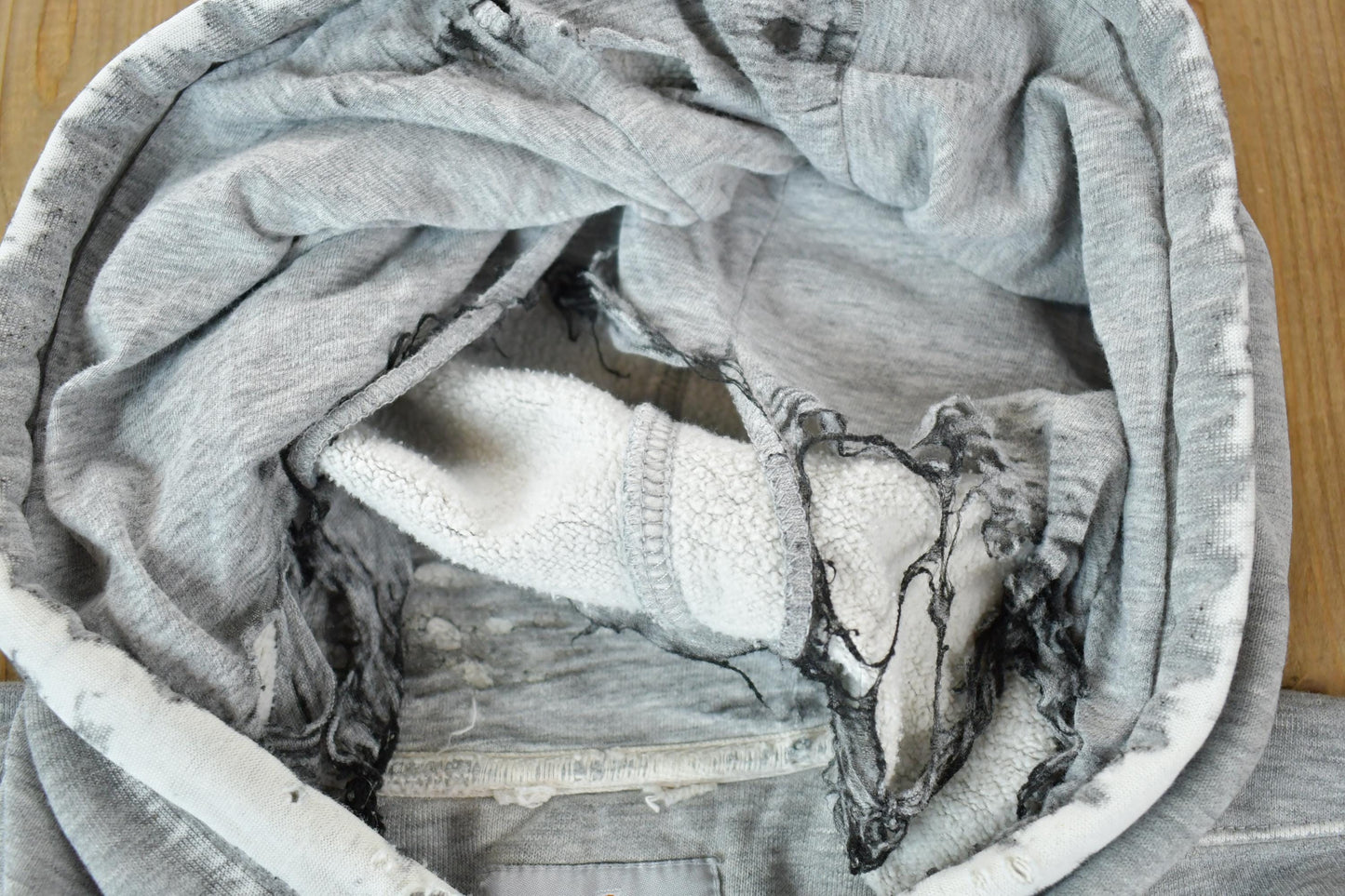 Vintage Y2K Perfectly Distressed Carhartt Heather Grey Hoodie Sweatshirt Men's 2XL Tall