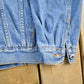 Vintage 1990s Riviera Casino Denim Jean Trucker Jacket Men's Small