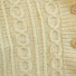 Vintage 1990s 100% Wool Cable Knit Cardigan Sweater Women's M