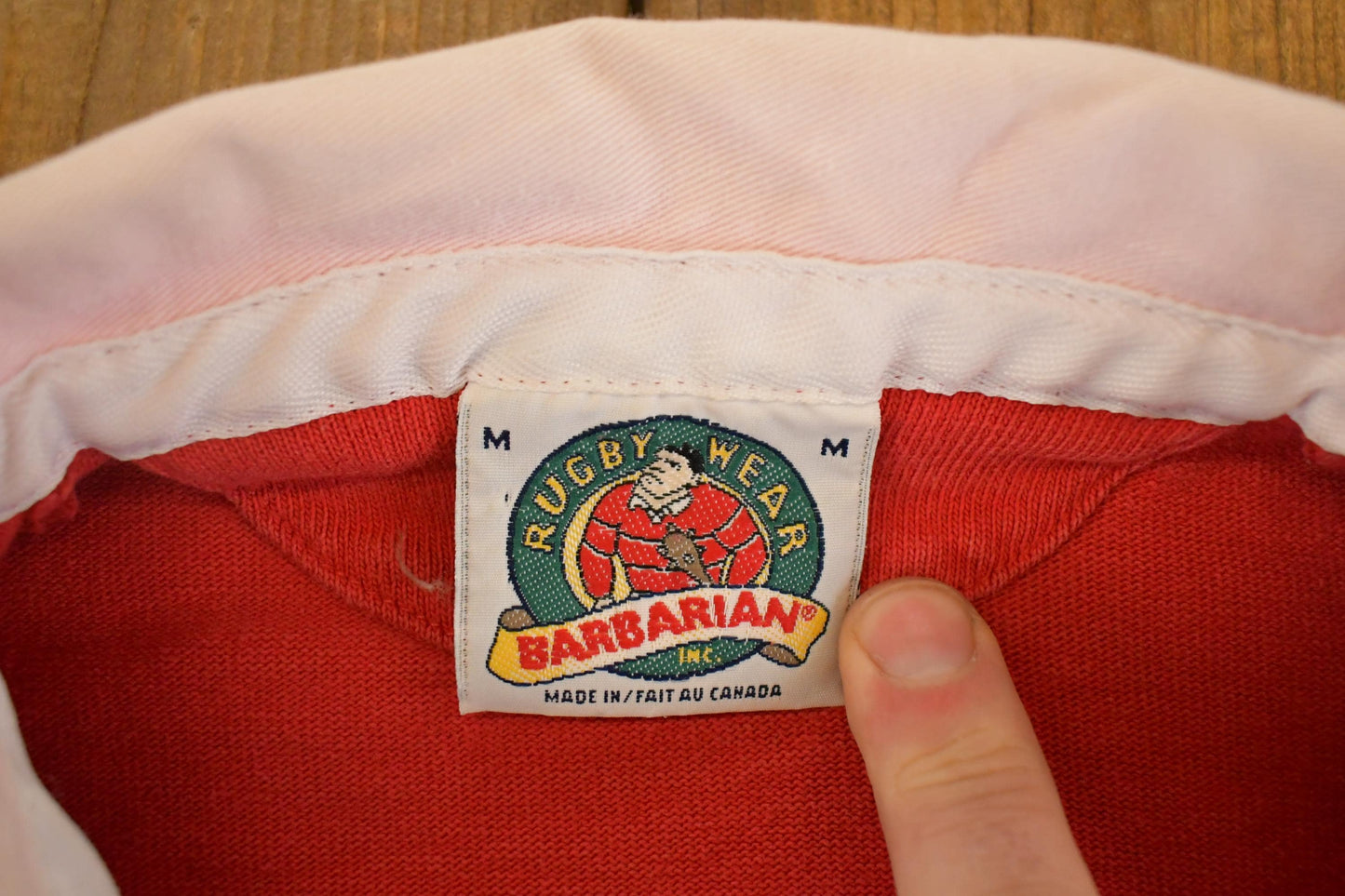 Vintage 1990s Barbarian Canada Rugby Button Up Shirt Men's M