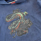 Vintage 1990s JNCO Jeans Dragon Tribal Hoodie Sweatshirt Mens S