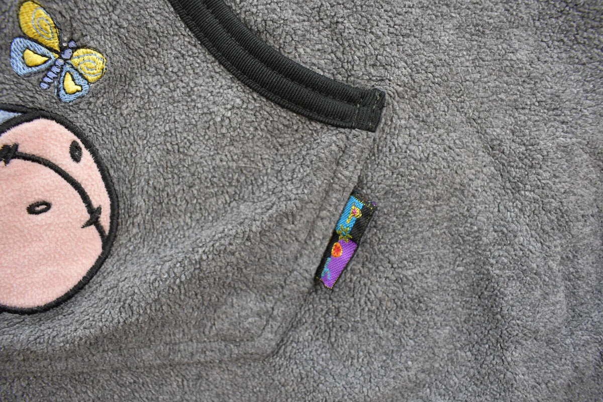 Vintage 1990s Disney Eeyore Winnie The Pooh Embroidered Fleece Hoodie Sweater Men's L