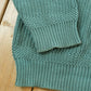 Vintage 1990s Eddie Bauer Henley Collar Quarter Button Cotton Knit Sweater Men's L / 90s Streetwear / Layering