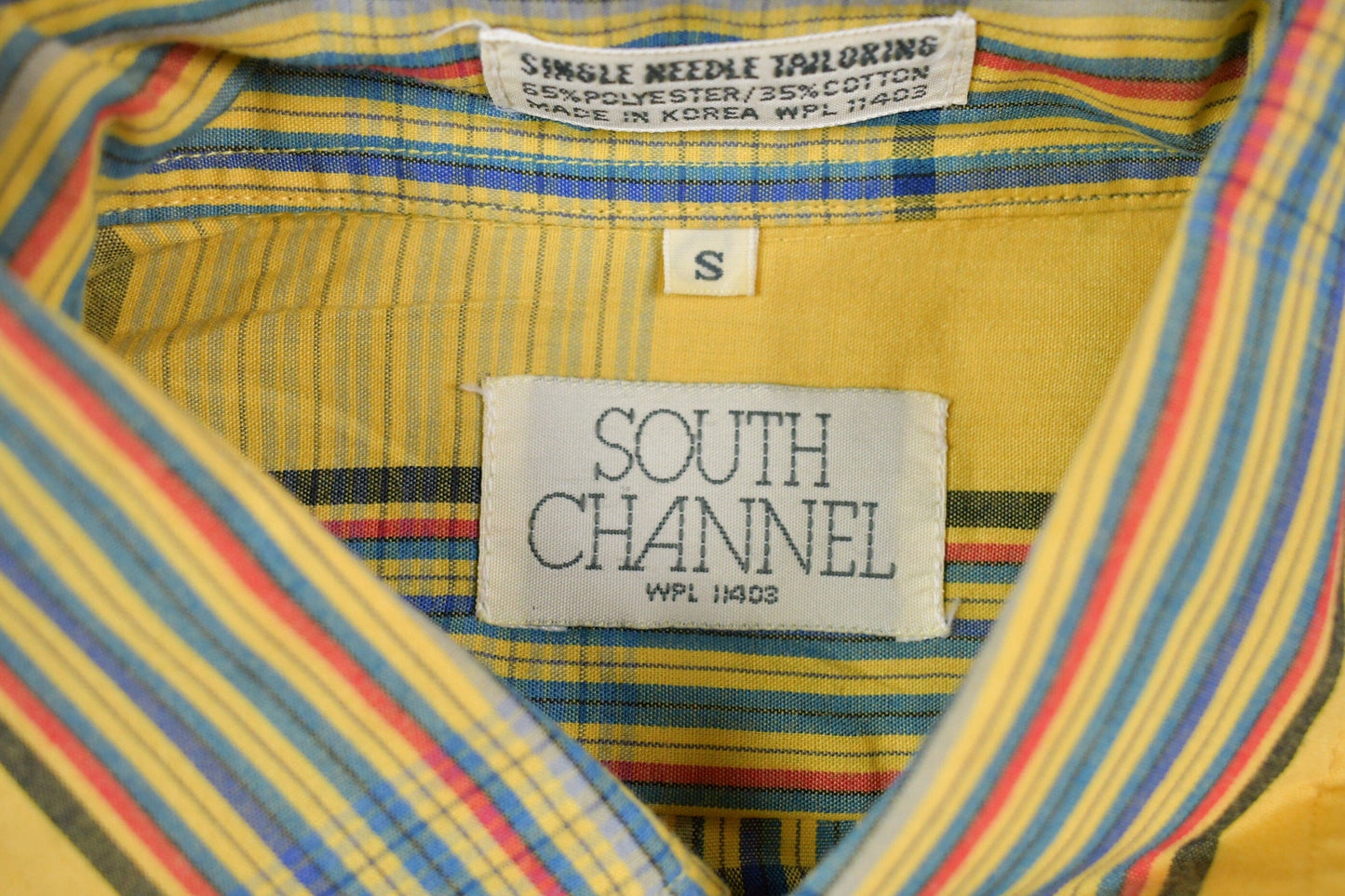 Vintage 1990s South Channel Plaid Button Up Shirt Men's Small