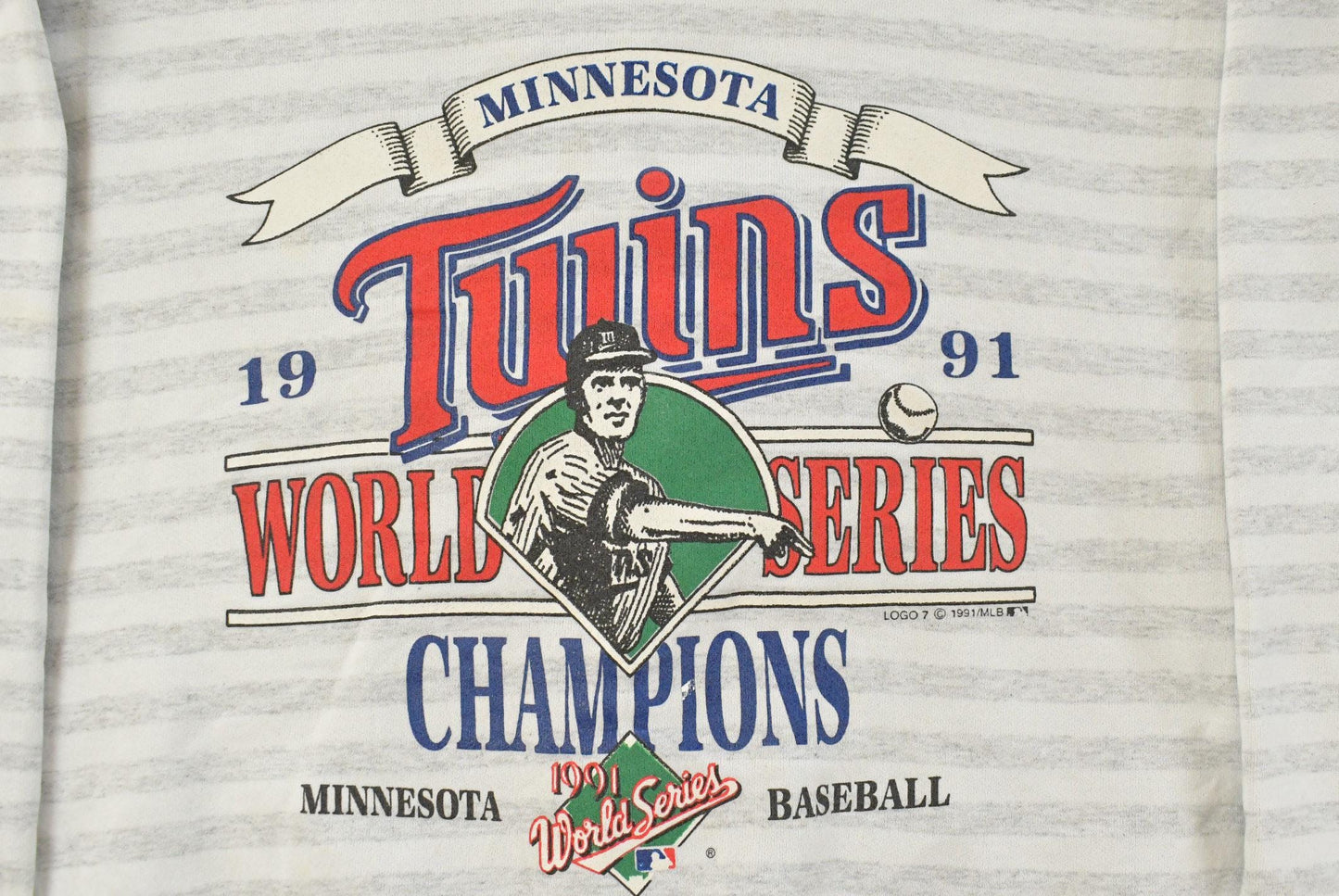 Vintage 1991 Minnesota Twins MLB World Series Champions Crewneck Sweatshirt Men's XL