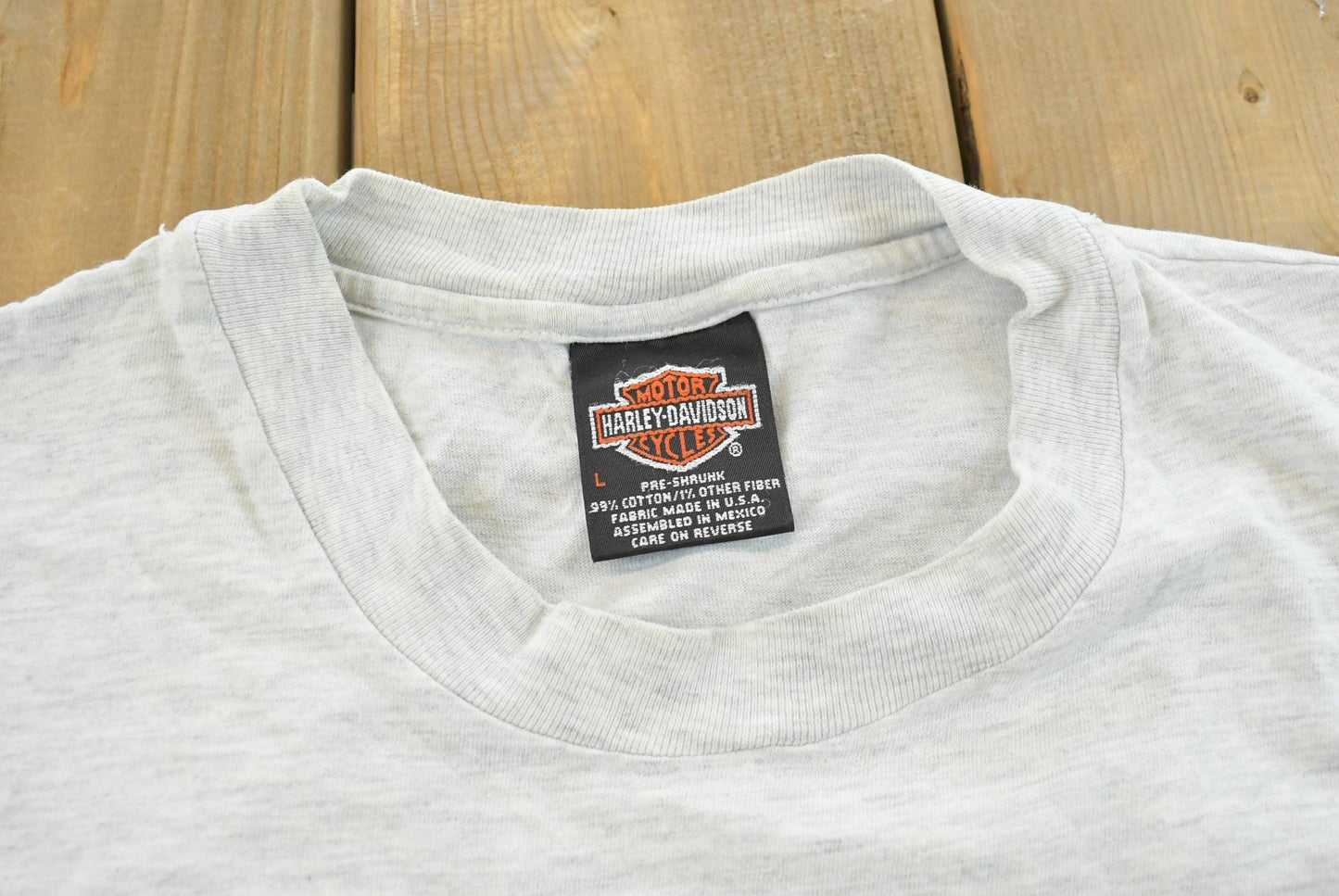 Vintage 1997 Harley Davidson White Plains New York Logo Pocket T-Shirt Men's L
