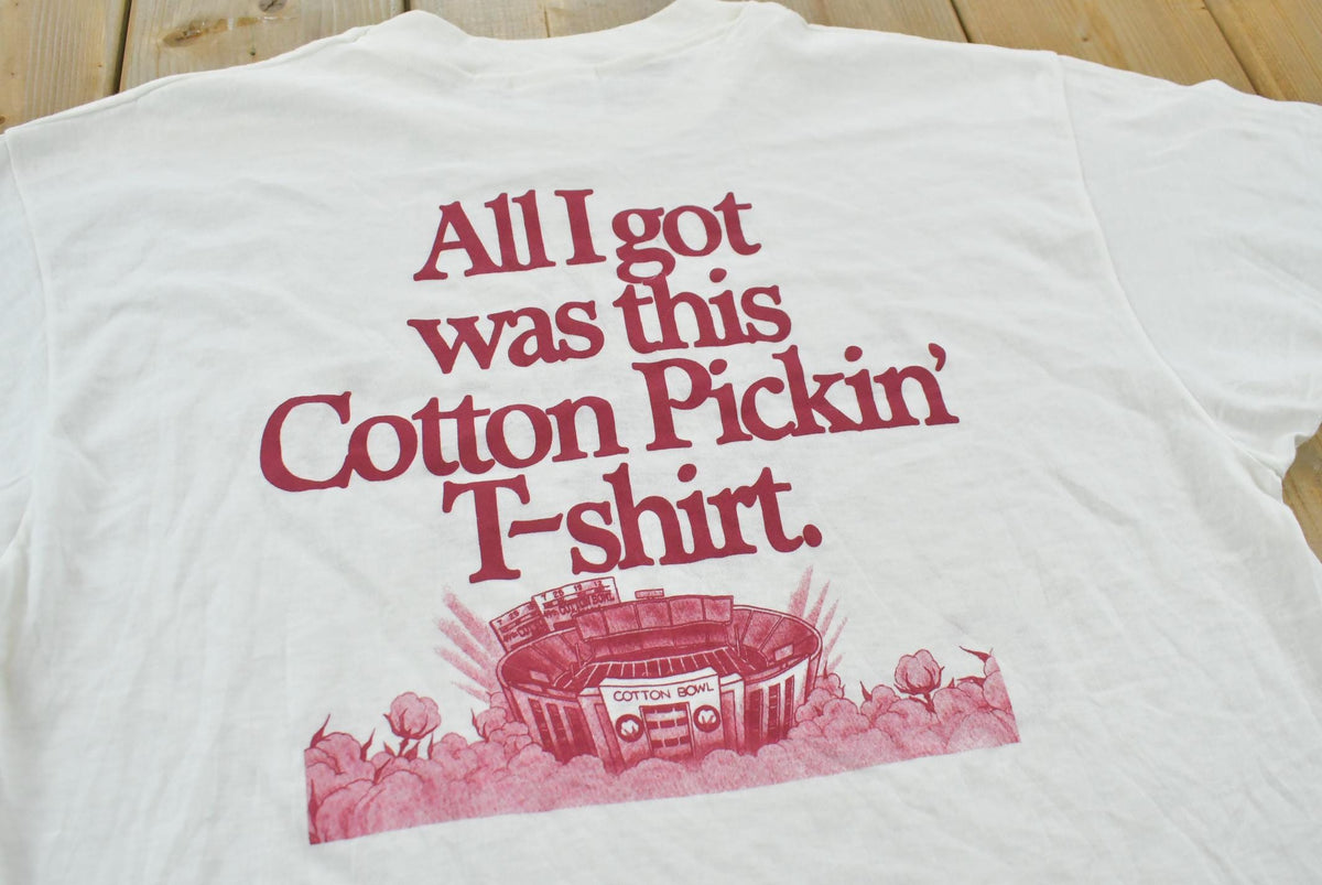 Vintage 1990s Cotton Bowl NCAA Football Souvenir T-Shirt Men's L
