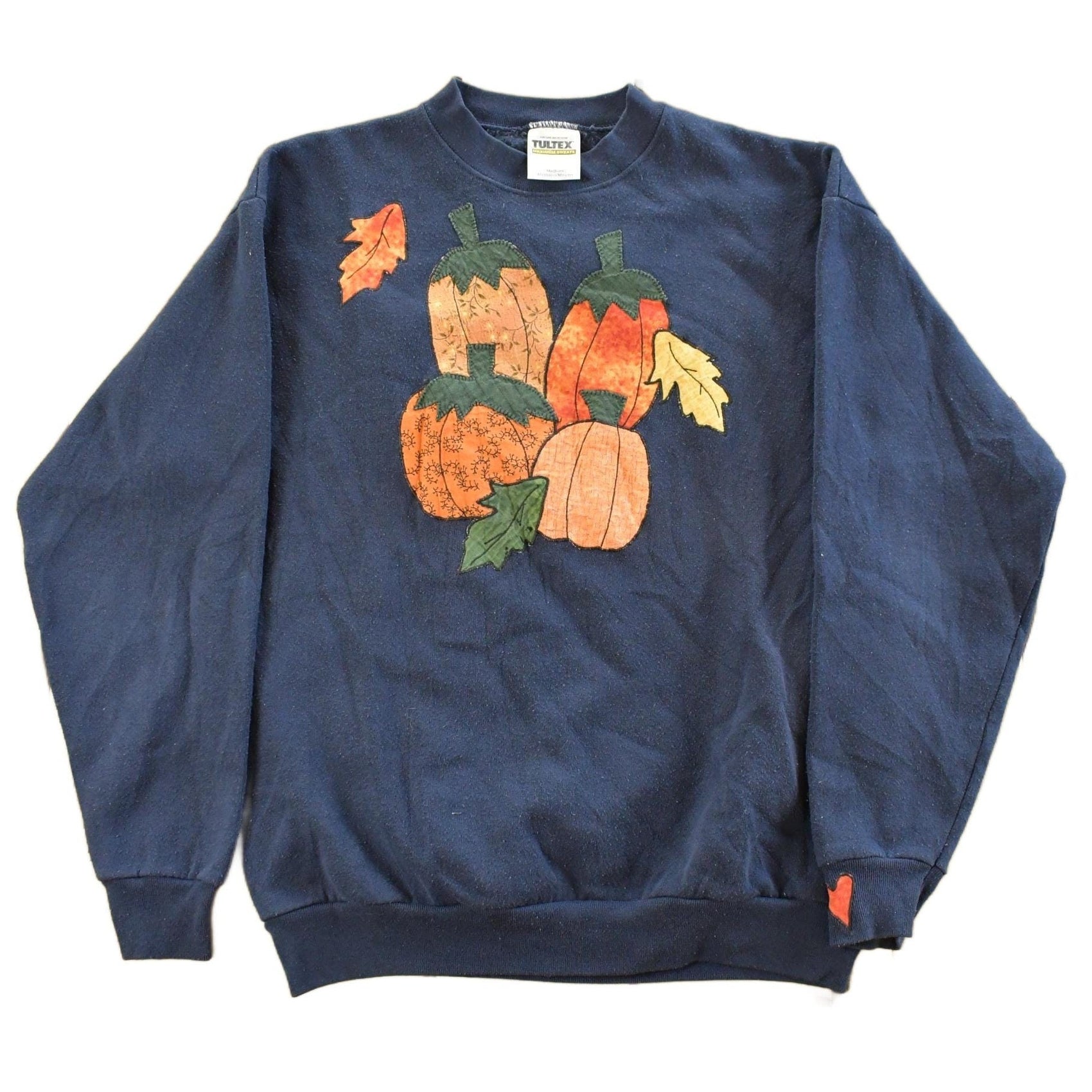 Vintage Pumpkin Autumn Crewneck Sweatshirt Men's Medium