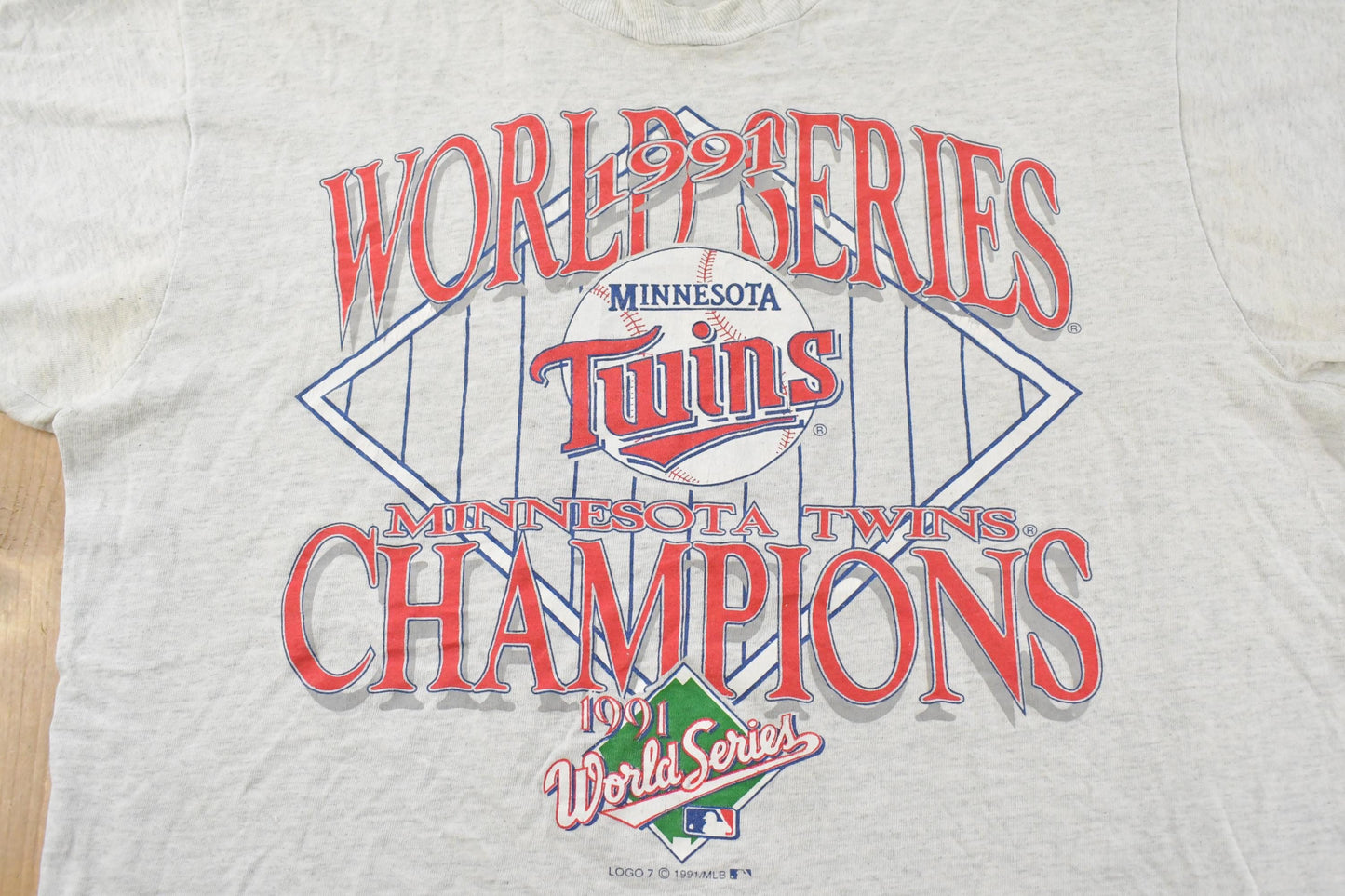 Vintage 1991 Minnesota Twins Power MLB Baseball T-Shirt Men's XL / Made in USA / Single Stitch / 90s Sportswear
