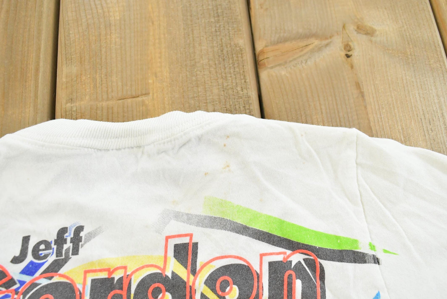 Vintage 1990s Jeff Gordon Dupont 2 Fast 4 You NASCAR Racing T-Shirt Youth 6