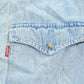 Vintage 1990s Faded Levis Red Tab Denim Button Up Shirt Men's L